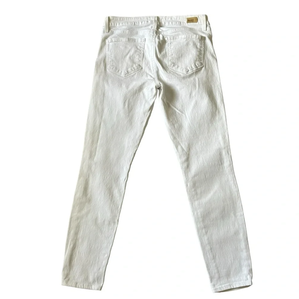 EUC PAIGE Verdugo Ankle Skinny Style DNM656 Optic White Size 6 - Picture 8 of 14